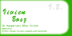 vivien bosz business card